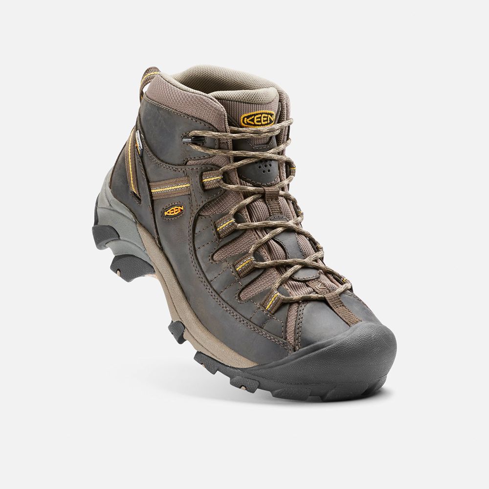 Keen Laarzen Heren Zwart Bruin - Targhee Ii Waterproof Mid - 05736-FWDG